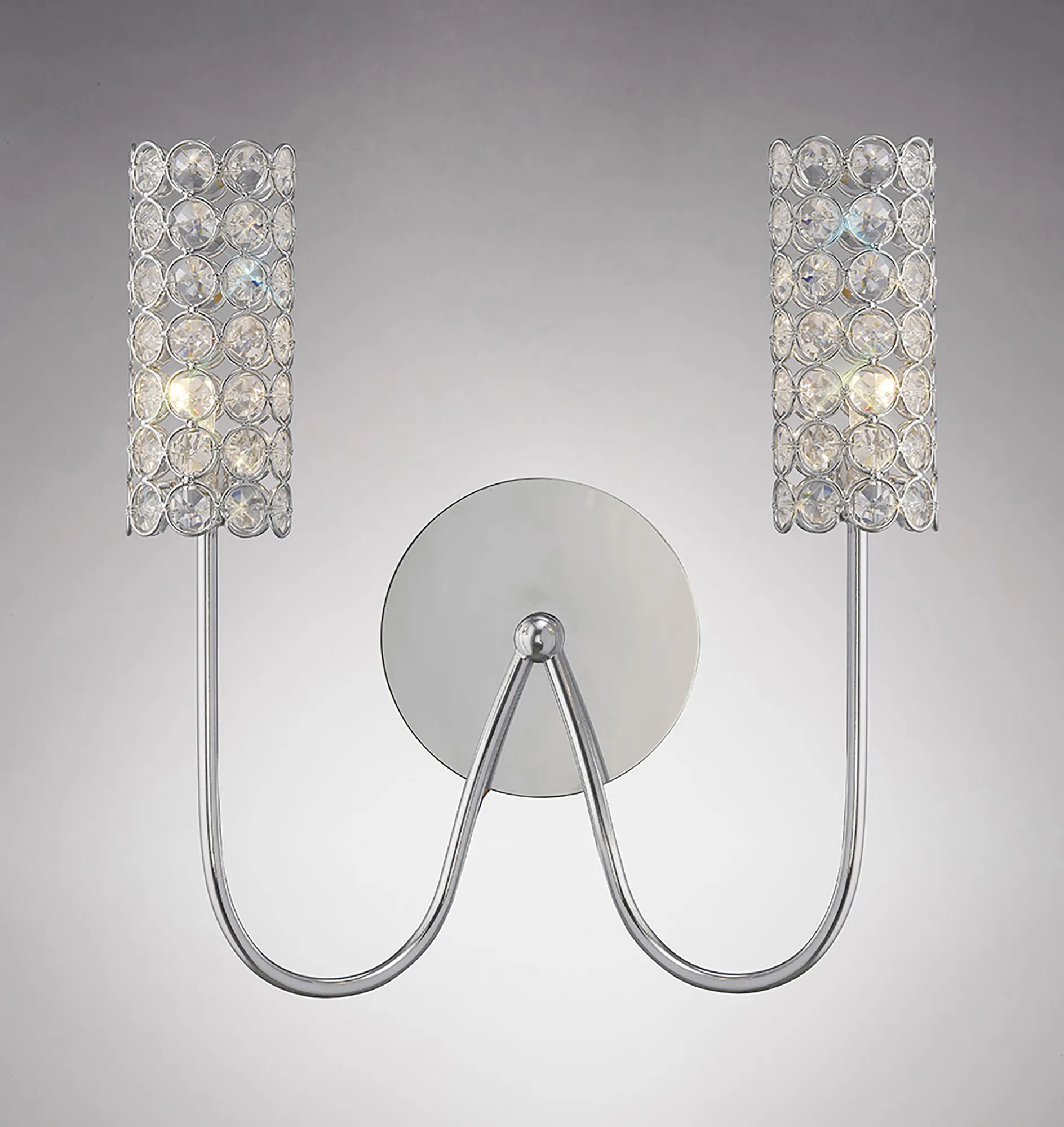 Martina Crystal Wall Lights Diyas Armed Wall Lights